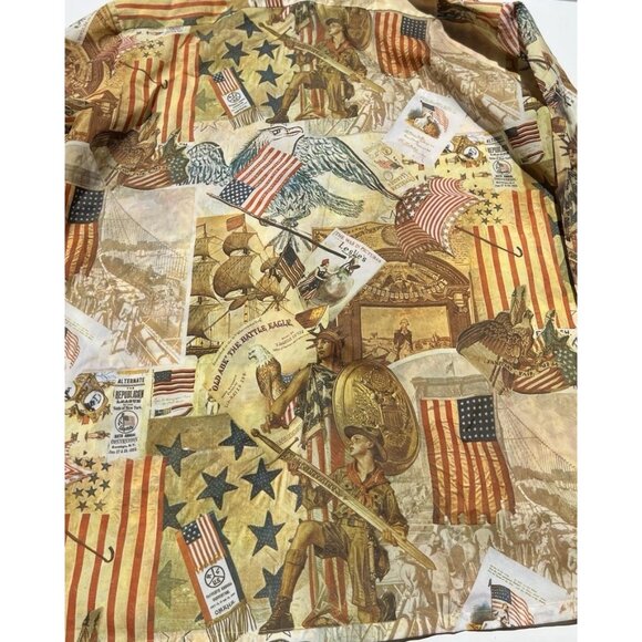 Vintage Media 1970’s Men’s Sz XL Long Sleeve USA Patriotic America Shirt RARE - Picture 15 of 15